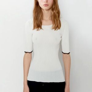 Proenza Schouler Open Back Ribbed Knit Sweater